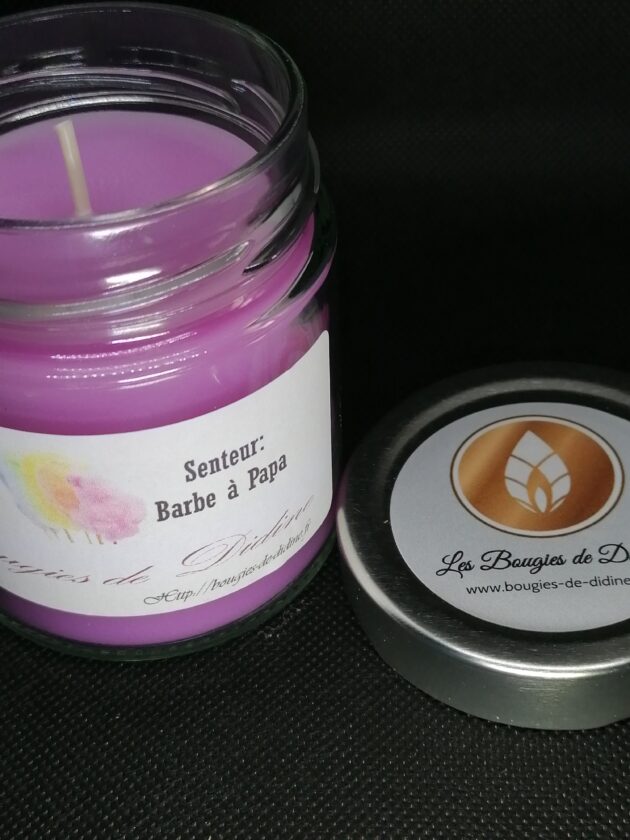 Bougie Parfumée Artisanale 'Barbe à Papa' - Senteur Malabar Fraise, 170g, Licence Barbie, Fabriquée En France